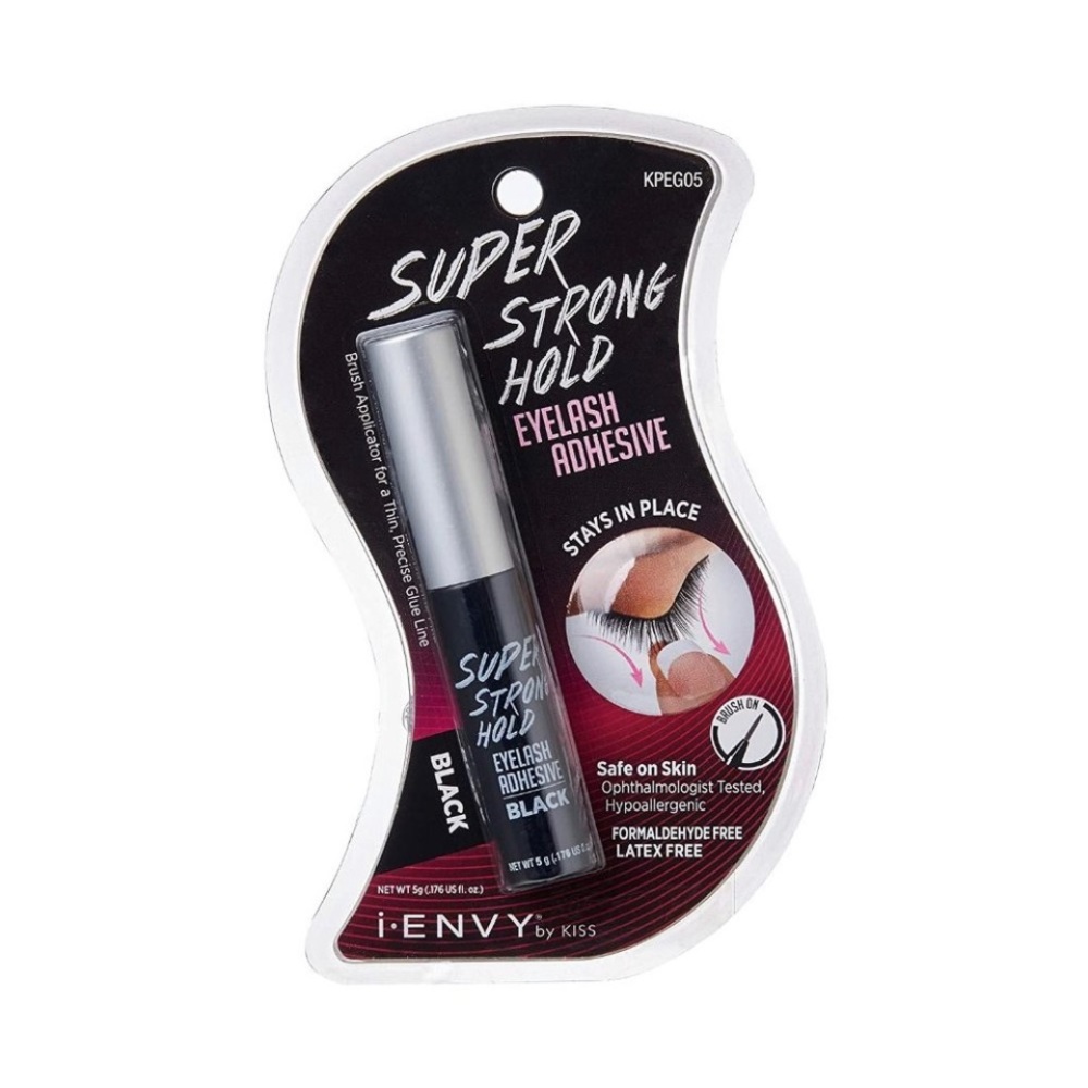 i-Envy Super Strong Hold Eyelash Adhesive Black Brush On Latex Free - Waterproof